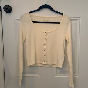 Madewell Ribbed Cropped Cardigan